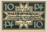 Notgeld Wałbrzych Waldenburg Śląsk 10 pfennig fenigów 1921 rok