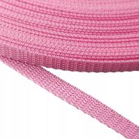 Taśma nośna propylenowa 10 mm parciana 10 metrów różowa (513)