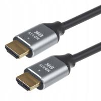 Kabel HDMI 2.1 UHD 2m 4K 8K High eARC Dolby HDR 48bit DSC VRR Przewód 48Gbp