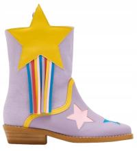 STELLA MCCARTNEY FIOLETOWE BOTKI Z GWIAZDAMI I PASMAMI 34 1T7F