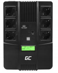 Бесперебойный ИБП 600VA 360W LCD 6X SCHUKO программа Green Cell GC UPS