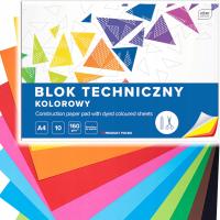 Interdruk BLOK TECHNICZNY KOLOROWY A4 10 kartek 160g