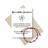 Bransoletka czerwony sznurek szczęscie i ochrona 7 węzłów by MagdaS