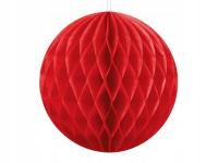 Bombki choinkowe Ozdoby Świąteczne papierowe Kule Bibułowe 10cm czerwone x1