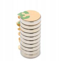 Неодимовый магнит цилиндрический 10X2MM клей 3M самоклеящийся круглый охотник 10 шт