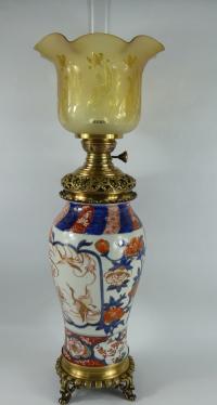 Wazonowa LAMPA NAFTOWA kwiat żuraw brenner MATADOR klosz kominek 75cm