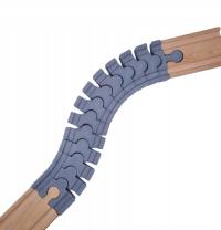 Tor Elastyczny 22cm Łącznik DO TORÓW KOLEJKI DREWNIANEJ - FABRYKATOROW