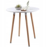 STÓŁ okrągły biały SKANDYNAWSKI jadalnia SALON 60 cm LOFT Stolik Kuchenny