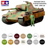 Model niemieckiego czołgu Pantera Tank Panther Type G + podkład, farby ....