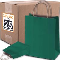 TORBA PAPIEROWA ZIELONA A5 225/80/180 25 SZT TOREBKA EKO NA PREZENT