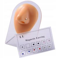 Поддельные магнитные серьги для носа уха губы 12pc