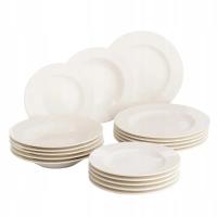 Serwis obiadowy komplet talerzy MariaPaula Klasyka / Nova Ecru 6 osób 18 el