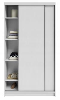 Шкаф двухдверный раздвижной Денвер 120 см бар полки белый гардероб
