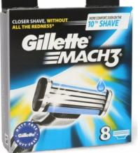 8X оригинальные лезвия для бритвы GILLETTE MACH3 MACH 3 лезвия для бритья