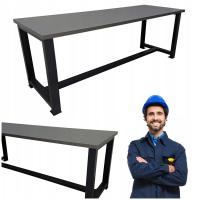 Stół warsztatowy Mag-Complex metalowy 210x68x84 cm ciemno szary