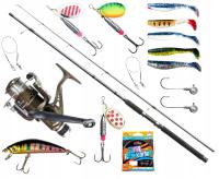 Набор для щуки, рыболовная удочка JAXON, рыболовная катушка, рыболовная леска, воблер, спиннинговая рыболовная приманка