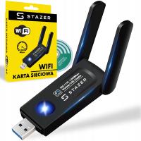 KARTA SIECIOWA WIFI USB ADAPTER 2x ANTENA DUAL BAND 5GHZ 2.4GHZ 1200 MBPS