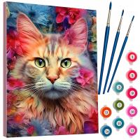 КАРТИНА ДЛЯ РИСОВАНИЯ ПО НОМЕРАМ НА РАМЕ НАБОР КРАСОК 3 КИСТИ КАРТИНЫ