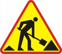 Дорожный знак A - 14 A14 60 см дорожные работы блики
