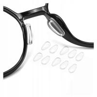 Силиконовые носовые накладки для очков прозрачные самоклеящиеся 5 пар универсальные