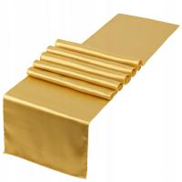 SATYNA ZŁOTA na rolce 36 cm x 9 m tkanina BIEŻNIK na stół Boże Narodzenie