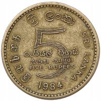 SRI LANKA 5 RUPII 1984 41E3
