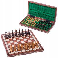 SQUARE - шахматы деревянные ПОСЕЛЬСКИЕ-37 х 37 см блеск вишневые фигуры