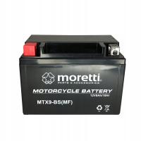 Motocyklowy akumulator 8Ah MTX9-BS GEL MORETTI