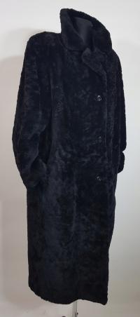 Naturalny kożuch owcza skóra oversize Plus Size ciepły solidny L XL