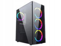 Игровой черный корпус стекло Midi Tower 4 RGB вентиляторы USB 3.0 ATX