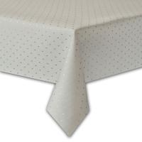 СКАТЕРТЬ PLAMOODPORNY - 140X220 - ЖАККАРД БЕЛЫЙ ТОЛСТЫЙ