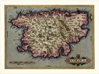 Корсика Италия карта 30X40CM 1592r. M52