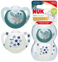 NUK silikonowy SMOCZEK Star Day & Night 18-36m