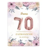 Zaproszenia na 70 Siedemdziesiąte Urodziny IMIĘ