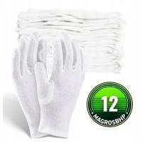 12 пар хлопчатобумажных перчаток косметические перчатки нежный 100% хлопок 9