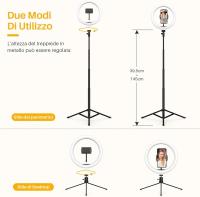 Lampa pierścieniowa LED 25 cm ze stojakami YouTube Tik-Tok Anozer F-532F3