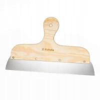 Szpachla elewacyjna ze stali nierdzewnej, 600 x 48 mm, uchwyt ze sklejki