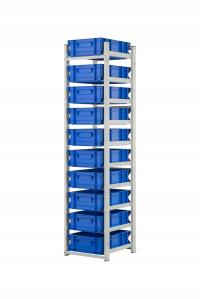 Стеллаж с контейнерами 400X300X120 синий