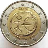 Malta 2 euro 2009 10-lecie wprowadzenia systemu euro (Malta) Mennicza (UNC)