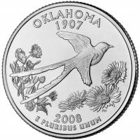USA -2008 - 25 Centów - OKLAHOMA - NR51- STANY USA
