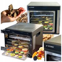 Suszarka spożywcza do grzybów owoców warzyw ziół timer LCD stalowa 9 tac