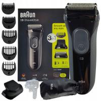 Golarka foliowa Braun 300BT czarna akumulatorowa z trymerem i 5 nasadkami