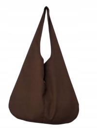 TOREBKA TORBA WOREK SZOPERKA OPONKA PIÓRKO CZEKOLADOWY BRĄZ