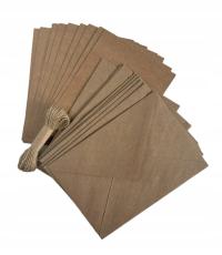 10 szt baza do kartek świątecznych koperta kraft C6 DIY papeteria święta