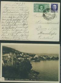 93 - Włochy Abbazia - Arri.. Fiume 1932 r il. Foto Abbazia