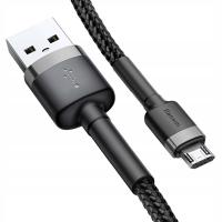 BASEUS MOCNY SZYBKI KABEL USB - MICRO USB PRZEWÓD OPLOT DWUSTRONNY 2A 3M
