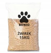 Деревянный наполнитель для кошачьих туалетов ясный для кошки кролика swiniki benio 15 кг