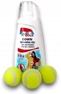 Tenisowe Piłeczki 3 sztuki + Żel płyn do prania puchu i pierza 1litr Zestaw