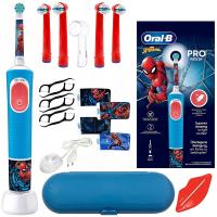 SZCZOTECZKA ELEKTRYCZNA ORAL-B VITALITY SPIDERMAN KOŃCÓWKI ETUI DODATKI