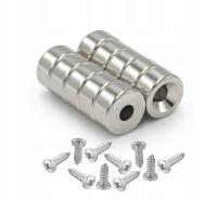 Неодимовый магнит с отверстием для винта 10X5MM круглый цилиндрический охотник - 10шт